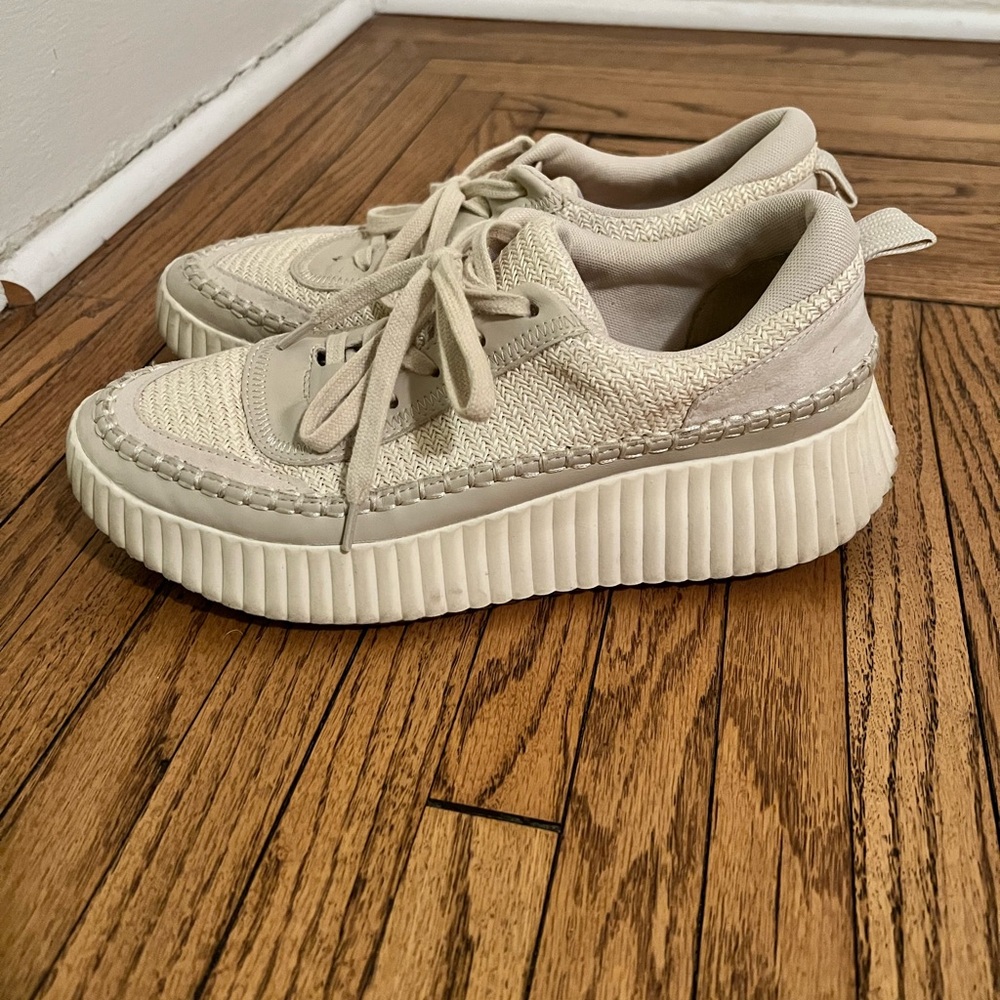 Cream Platform Sneakers